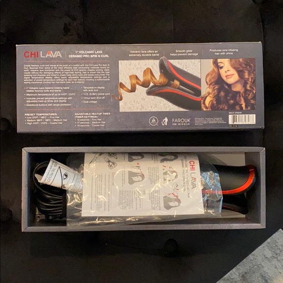 NEW Chi 1” Volcanic Lava Ceramic Pro Spin N Curl - Picture 3 of 8